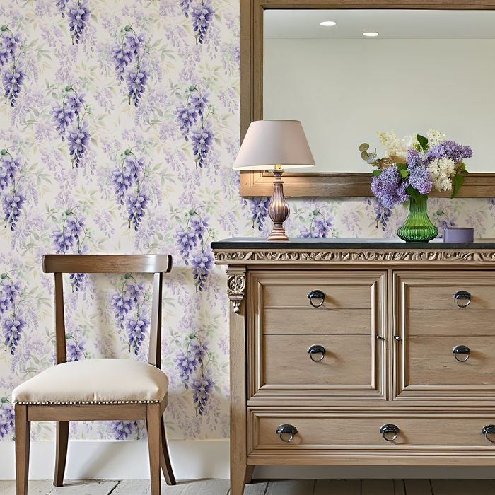 How to Hang Pictures, Shelves and a TV on a Wallpapered Wall